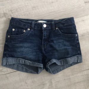 Girls Levi Denim Shorts